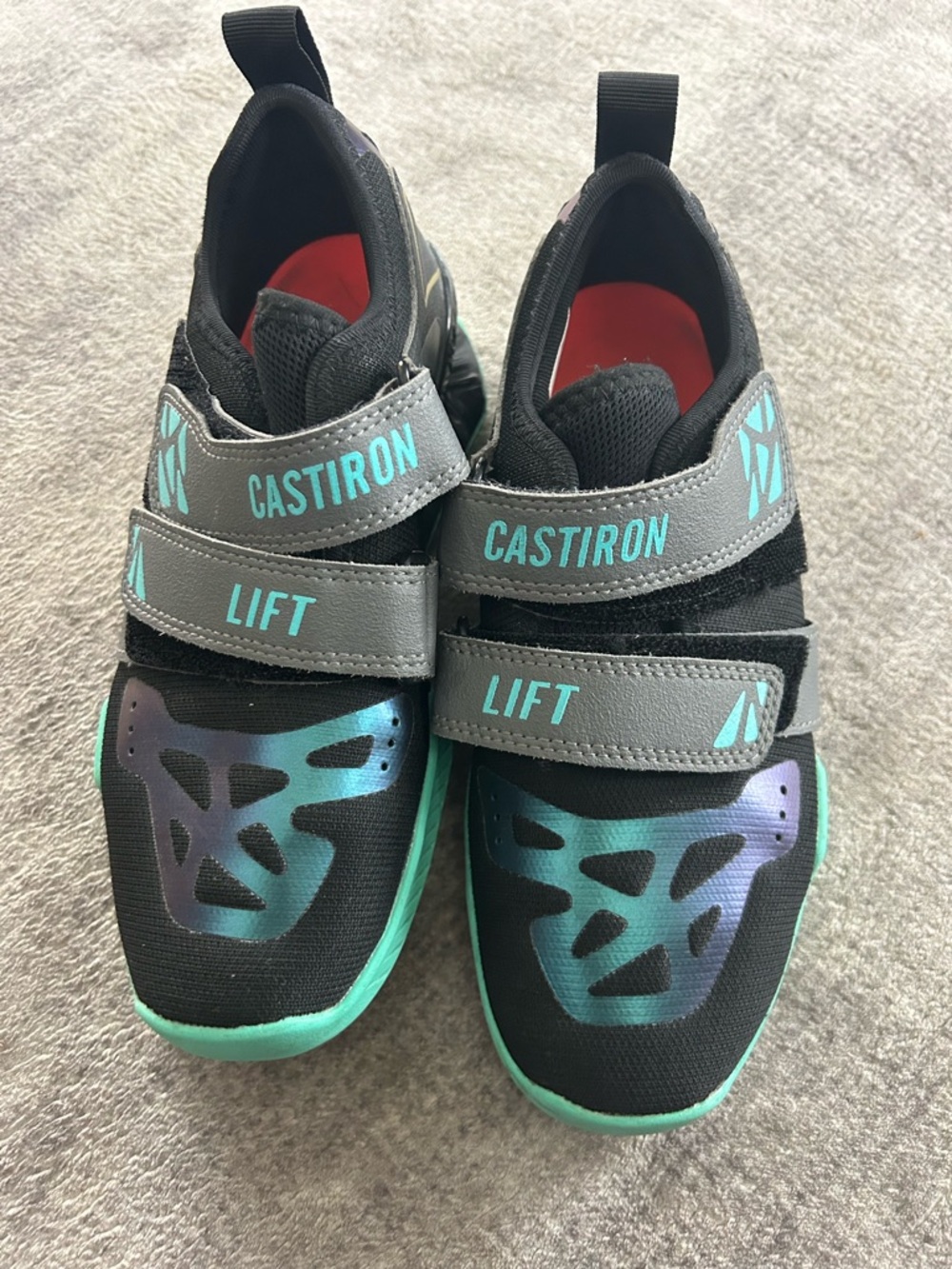Women’s 6.5  Black and Teal squat shoes Shoes